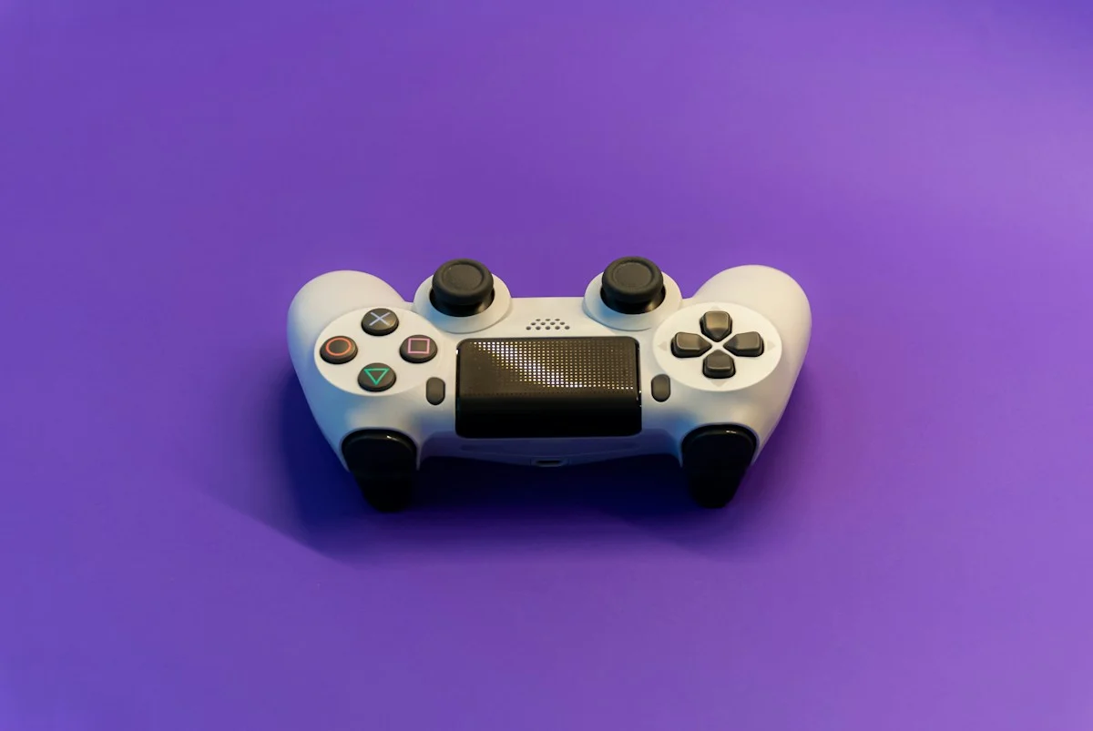 Game controller on a purple background used for an AI cheat detection project