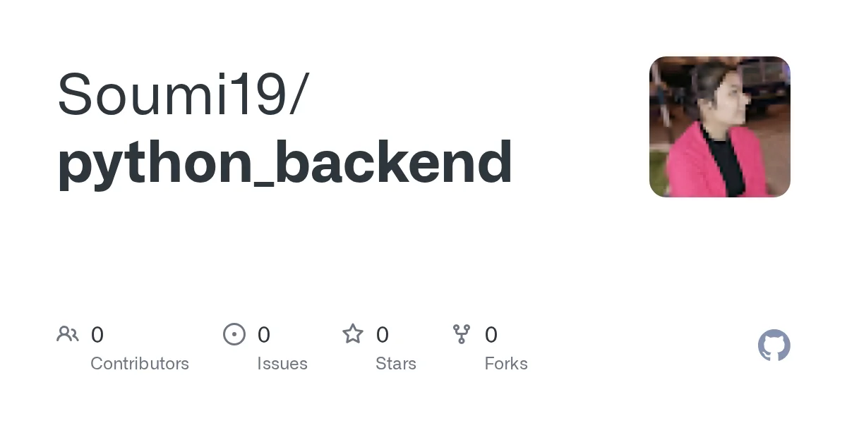 GitHub repository preview for python_backend