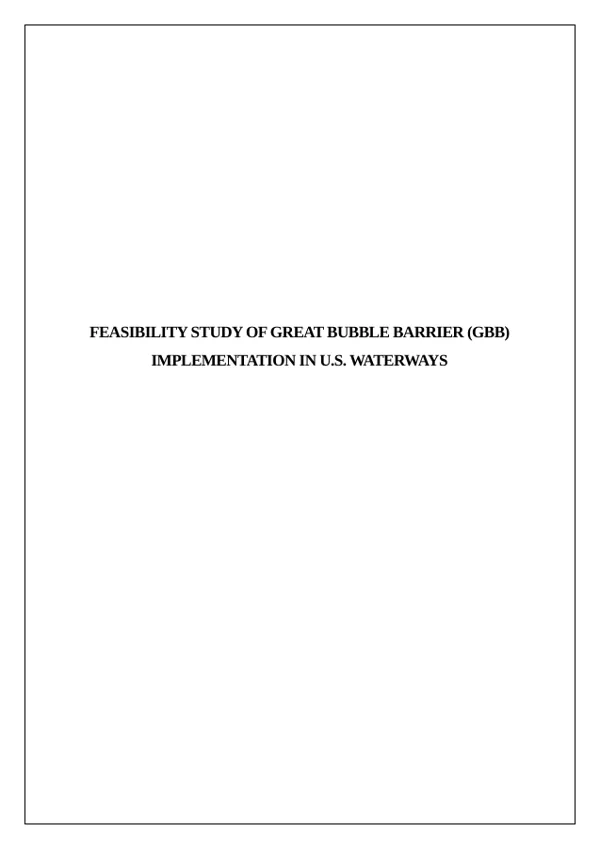 Great Bubble Barrier Feasibility in U.S. Waterways report preview