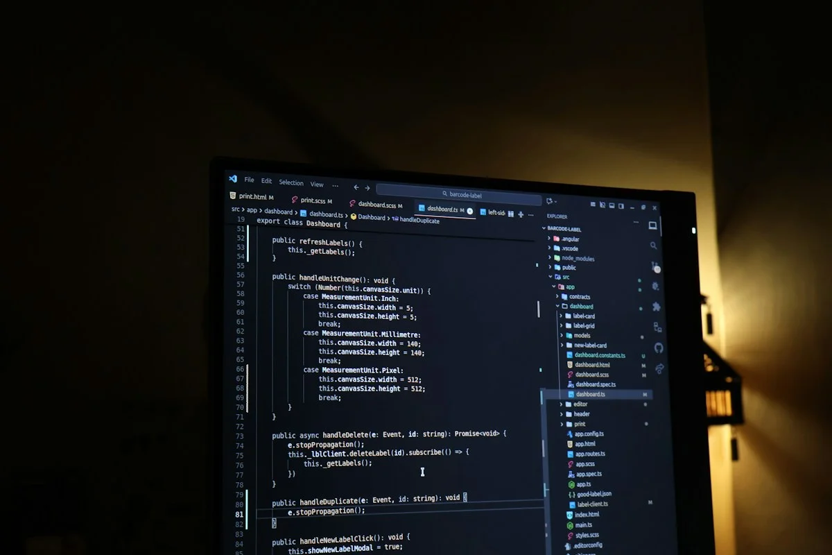 Source code displayed in a software development editor